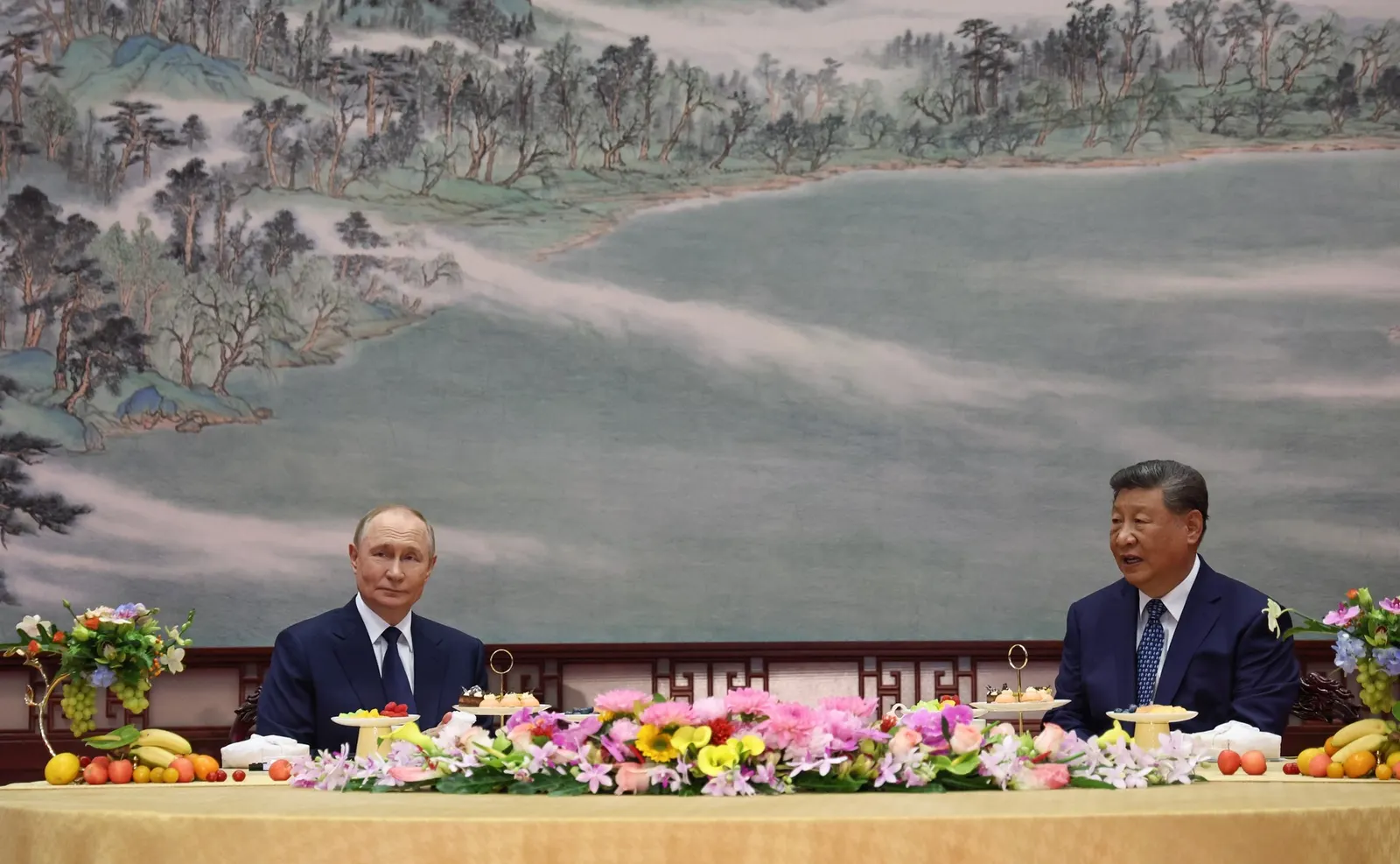 Putin and Xi Jinping, 2025